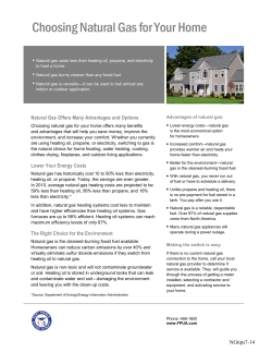 Choosing Natural Gas for Your Home