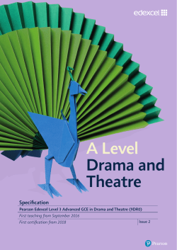 A Level Drama and Theatre - Edexcel