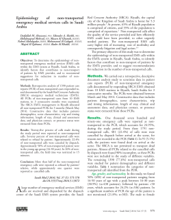 Epidemiology of non-transported emergency medical services calls