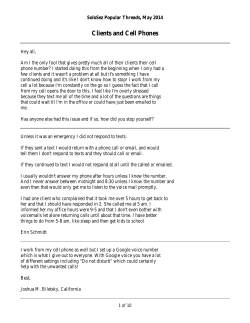 Clients and Cell Phones - American Bar Association