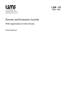 Poverty and economic growth: with application to