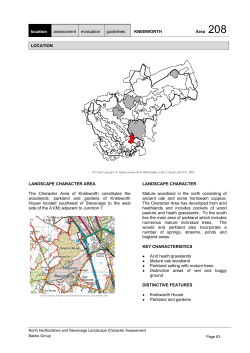 location assessment evaluation guidelines KNEBWORTH Area 208