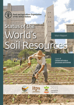 Chapter 6: Global soil status, processes and trends