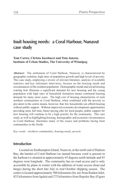 Inuit housing needs: a Coral Harbour, Nunavut case study