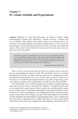 It`s About Attitude and Experiments