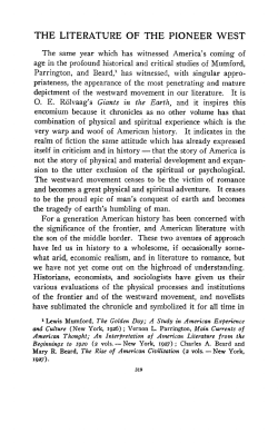 The literature of the pioneer West. - Collections