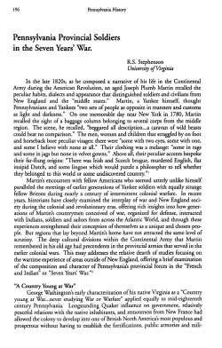 Pennsylvania Provincial Soldiers in the Seven Years` War.