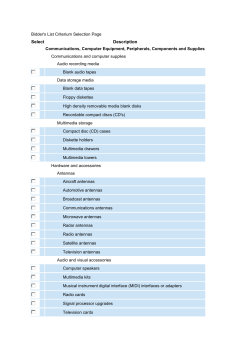 BOA Bidders List Criteria - NATO Communications and Information