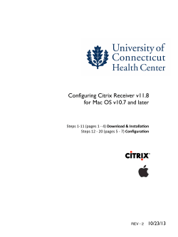 Configuring Citrix Receiver v11.8 for Mac OS v10.7 and later