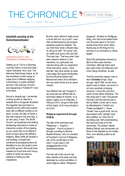 Interfaith worship at the Dominikanerkloster