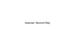 Aquinas` Second Way