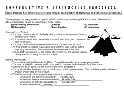 Constructive and Destructive Processes Menu