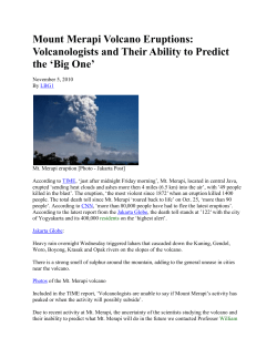 Mount Merapi Volcano Eruptions: Volcanologists and Their Ability to