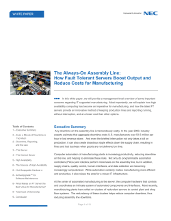 The Always-On Assembly Line: How Fault Tolerant Servers Boost