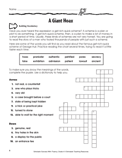 A Giant Hoax
