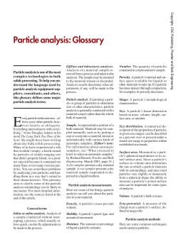 Particle Analysis Glossary - Powder and Bulk Engineering