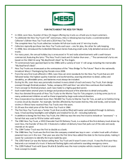 FUN FACTS ABOUT THE HESS TOY TRUCK * In