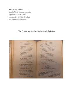 The Frisian identity invented through folktales