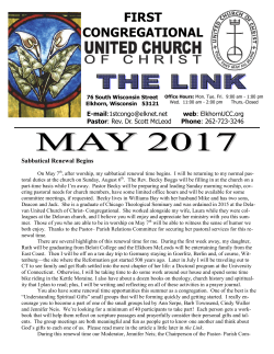 The Link Monthly Newsletter - May 2017
