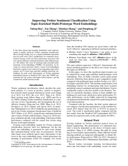 Improving Twitter Sentiment Classification Using Topic