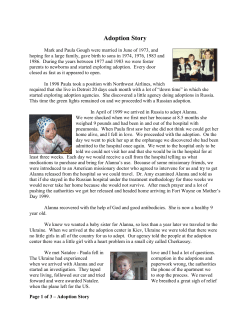 Adoption Story - First United Methodist Church, Wabash, Indiana