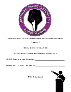 Persuasive and Expository Speeches Booklet