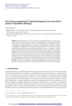 Can life be engineered? Epistemological roots and blind spots of