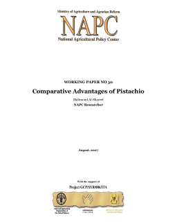 Comparative Advantages of Pistachio
