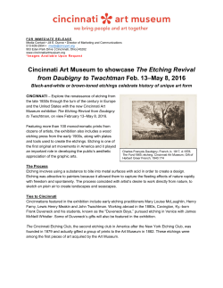 Cincinnati Art Museum to showcase The Etching Revival from