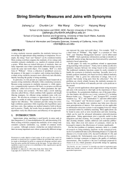 String Similarity Measures and Joins with Synonyms