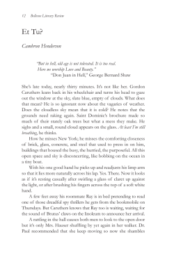 Et Tu? - Bellevue Literary Review