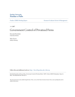 Government Control of Privatized Firms - Purdue e-Pubs