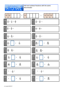 Add and subtract fractions with the same denominator