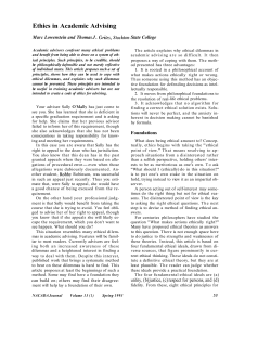 Ethics in Academic Advising