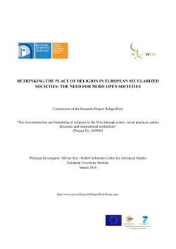 RW-Final Report - Cadmus Home - European University Institute