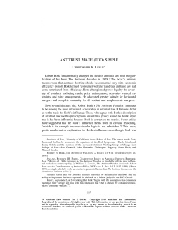 antitrust made (too) simple