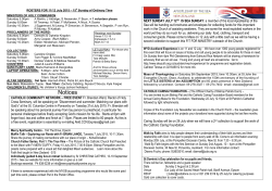 ministers for next weekend 10/11 june