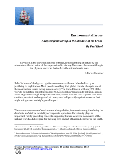 Environmental Issues - Challenging Christian Hegemony