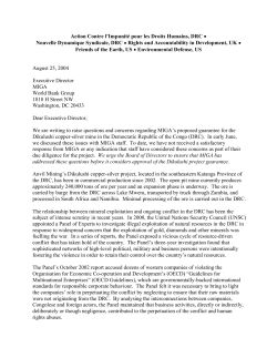 Letter to MIGA re Dikulushi