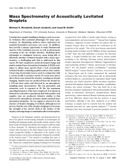 Mass Spectrometry of Acoustically Levitated Droplets