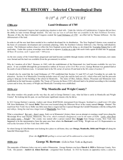 BCL HISTORY - Friends of Bertram Lakes