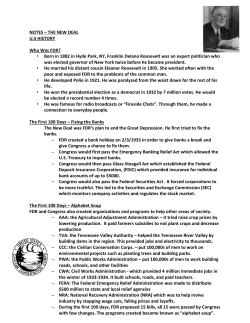 NOTES - The New Deal - Zanesville City Schools
