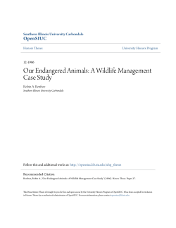 Our Endangered Animals: A Wildlife Management Case