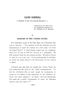 kanzo uchimura - Nanzan Institute for Religion and Culture