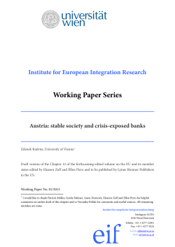 Austria: stable society and crisis-exposed banks