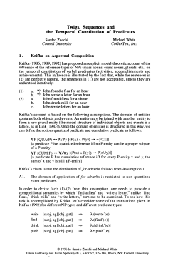 Twigs, Sequences and the Temporal Constitution of Predicates