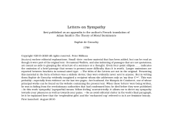 Letters on Sympathy - Early Modern Texts