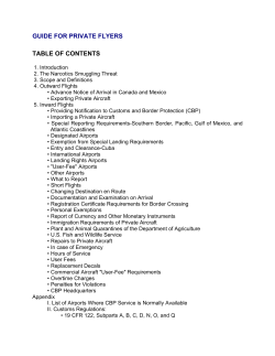 guide for private flyers table of contents