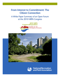 From Interest to Commitment: The Citizen Connection