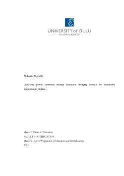 Abdisatar M. Gelle Unlocking Somali Potentials through Education